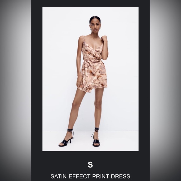 Zara Summer Satin Dress - Picture 2 of 3